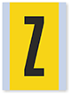 Vinyl Cloth Alphabet 'Z' Label, 6 Inch