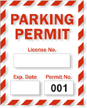 Parking Permit Static Cling Vinyl Decals