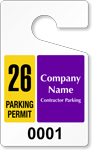 Plastic ToughTags™ for Contractor Parking Permits