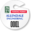 Design Own Circular Parking Permit Hang Tag