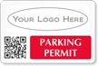 Custom Parking Permit Decal With Logo