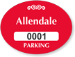 Custom Parking Permit Mirror Decal