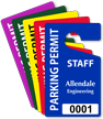 Custom Staff Parking Permit Hang Tag