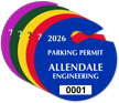 Customizable Circle Parking Permit Hang Tag