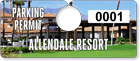 Customizable Horizontal Picture Parking Permit Hang Tag