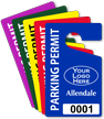 Customizable Parking Permit Hang Tag With Logo