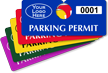 Customizable Plastic Horizontal Parking Permit Hang Tag