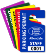 Customizable Staff Parking Permit Hang Tag