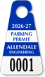 Create Own Triangle Parking Permit Hang Tag