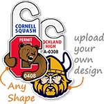 Personalized Shape Parking Permit Hang Tag