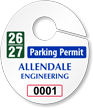 Create Own Oval Parking Permit Hang Tag
