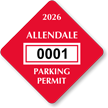 Diamond Windshield Parking Decals 1¾ in.