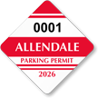 Diamond Windshield Parking Decals 1¾ in.
