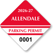 Diamond Windshield Parking Decals 1¾ in.