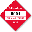 Diamond Windshield Parking Decals 1¾ in.
