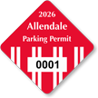Diamond Windshield Parking Decals 1¾ in.