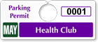 Plastic ToughTags™ Parking Permits, Horizontal