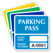 Parking Pass Numbered Decal