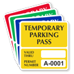 Temporary Parking Pass Numbered Decal