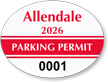 Oval Windshield Parking Decals