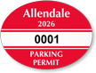 Oval Windshield Parking Decals