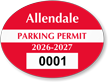 Oval Windshield Parking Decals