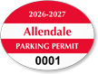 Oval Windshield Parking Decals