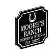 PermaCarve Dated Ranch With Horseshoe Symbol