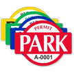 Permit Park Banner Shaped Sticker
