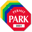Permit Park Octagon Shaped Sticker