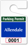 Plastic ToughTags™ Parking Permit Template