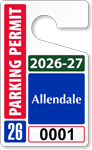 Plastic ToughTags™ Parking Permit Template
