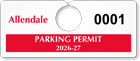 Plastic ToughTags™ Parking Permit Templates
