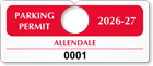 Plastic ToughTags™ Parking Permit Templates