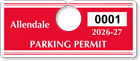 Plastic ToughTags™ Parking Permit Templates