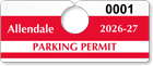 Plastic ToughTags™ Parking Permit Templates