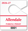 Plastic ToughTags™ Parking Permit Templates