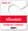 Plastic ToughTags™ Parking Permit Templates