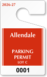 Plastic ToughTags™ Parking Permit Templates