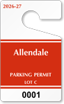 Plastic ToughTags™ Parking Permit Templates