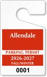 Plastic ToughTags™ Parking Permit Templates