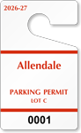 Plastic ToughTags™ Parking Permit Templates