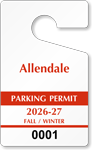 Plastic ToughTags™ Parking Permit Templates