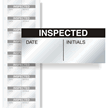 Inspected Calibration Labels, Black On Silver