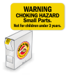 Warning Choking Hazard Label In a Box