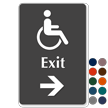 Exit with Accessible Pictogram Right arrow Sign