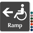 Ramp with Accessible Pictogram Left arrow Sign