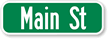Personalized Civic Street Sign in Lower Case