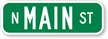 Civic Street Customized Sign with Prefix Suffix Border