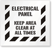 Electrical Panel Keep Area Clear At All Times Stencil